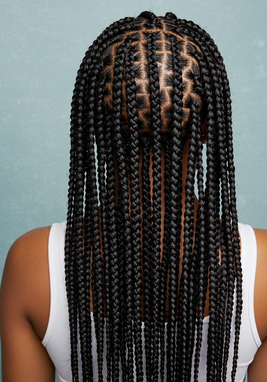 Box braids example by Jane