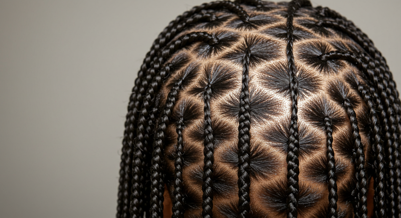Classic three-strand braids sectioned into squares. Long-lasting and versatile.