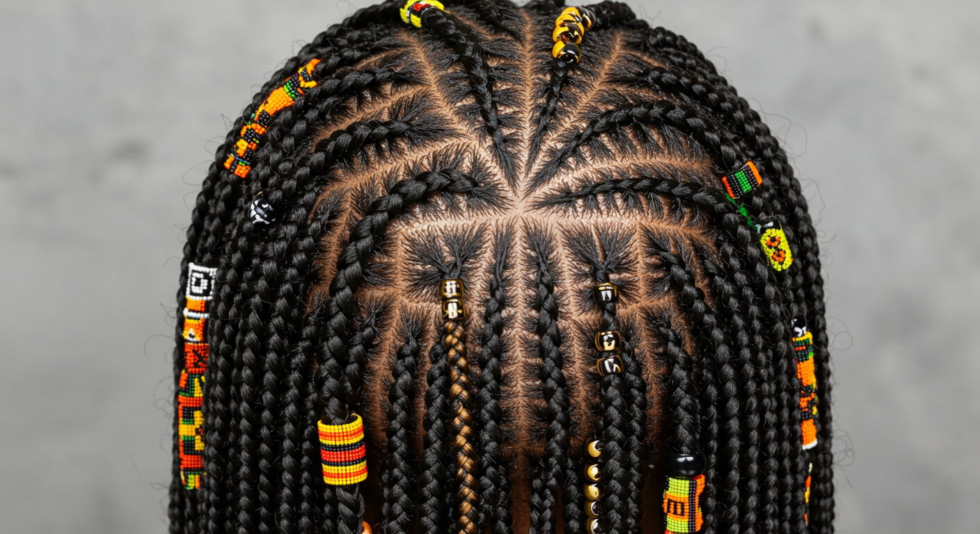 Sleek braided ponytail with wrapped base