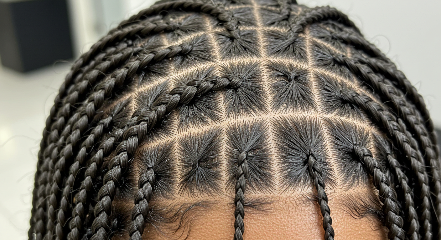 Side-swept braided style with elegant flow